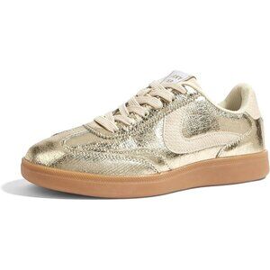 🆕Women's Gold Retro Fashion Sneakers Classic Casual Walking Comfort Skate Shoes